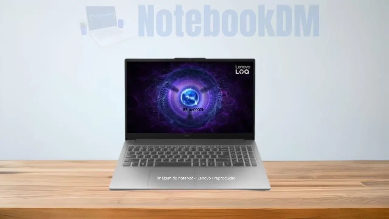 O Modelo 83me0002br é equipado com a RTX4050, Um Processador Intel Core i7-12650hx e 16 GB de Memória RAM DDR5 4800 mhz e SSD de 512 GB