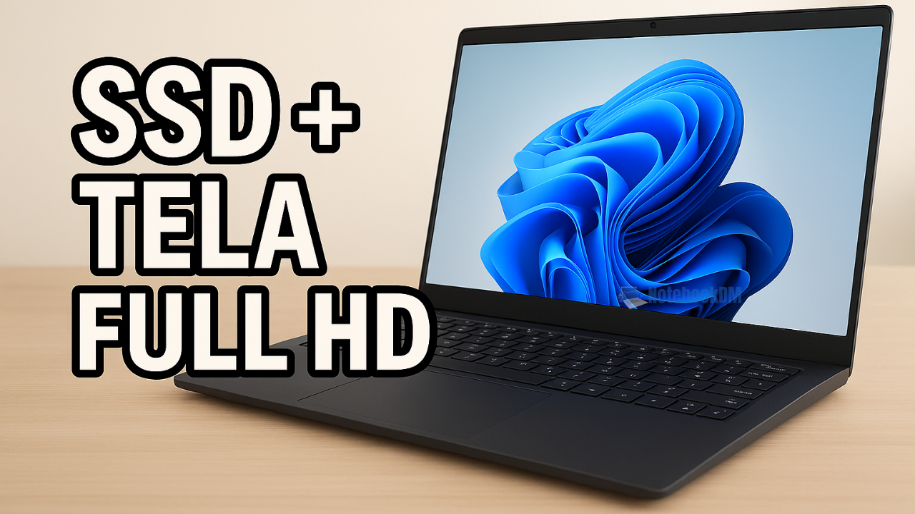 Notebook bom e barato com SSD e TELA FULL HD Veja​