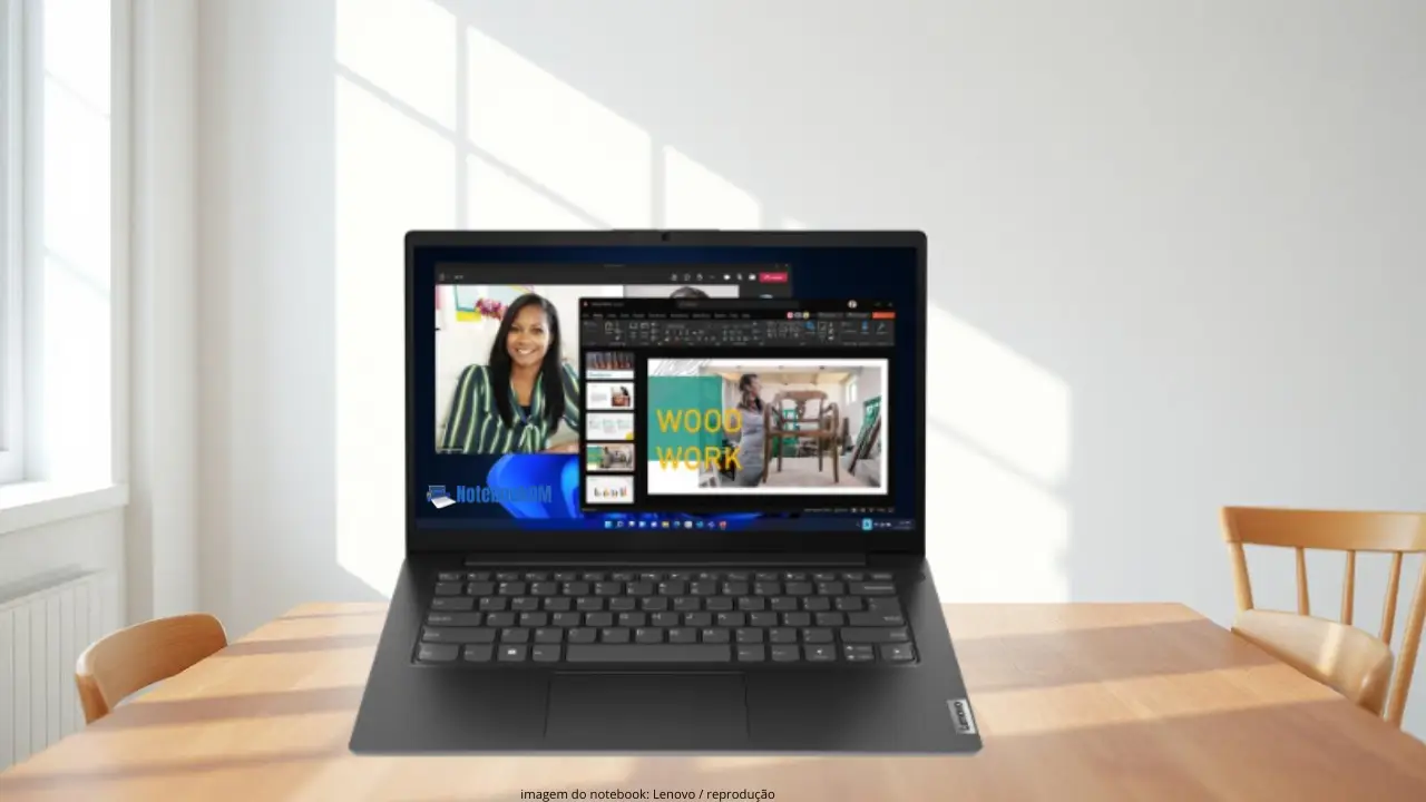 Lenovo V14 G4 AMN 83GE000DBR: Notebook com AMD Ryzen 5 SSD 256 GB e Tela Full HD Notebook intermediário para trabalho e jogos Leves