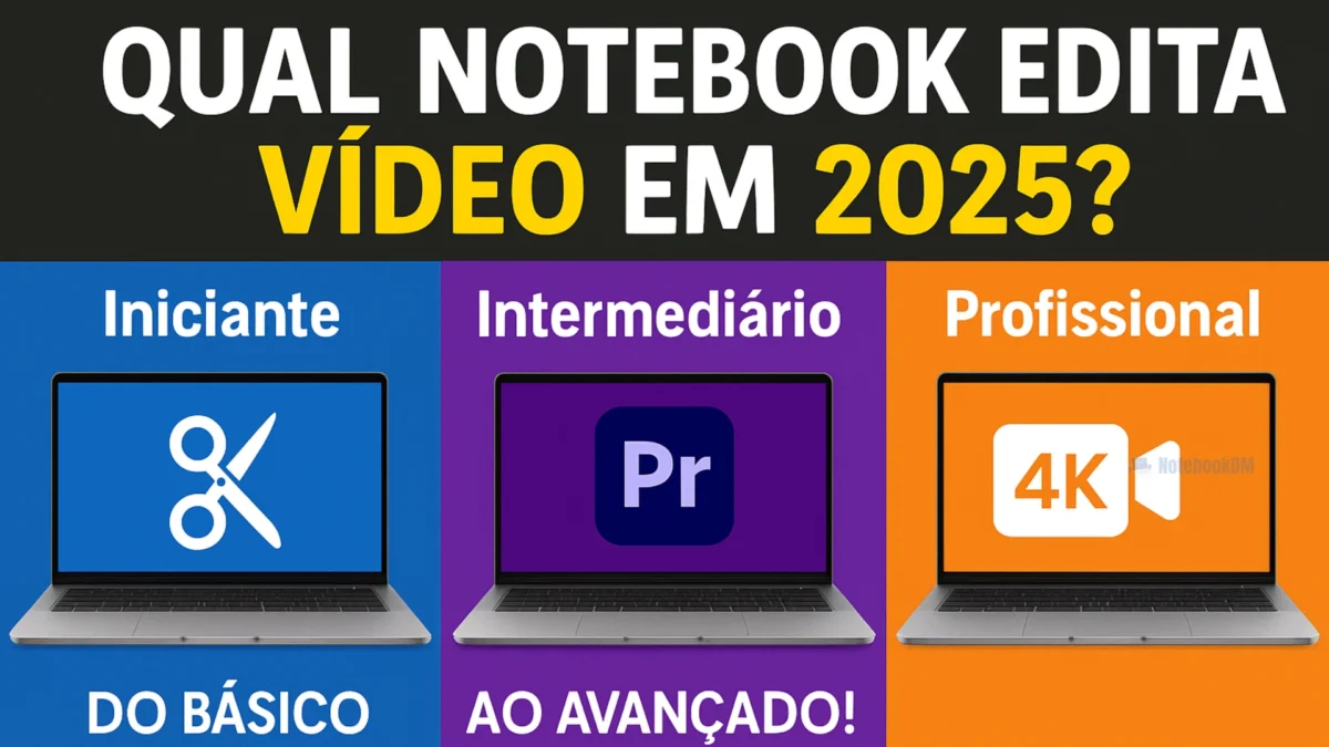 Melhor notebook para trabalhar com edição de vídeo em 2025