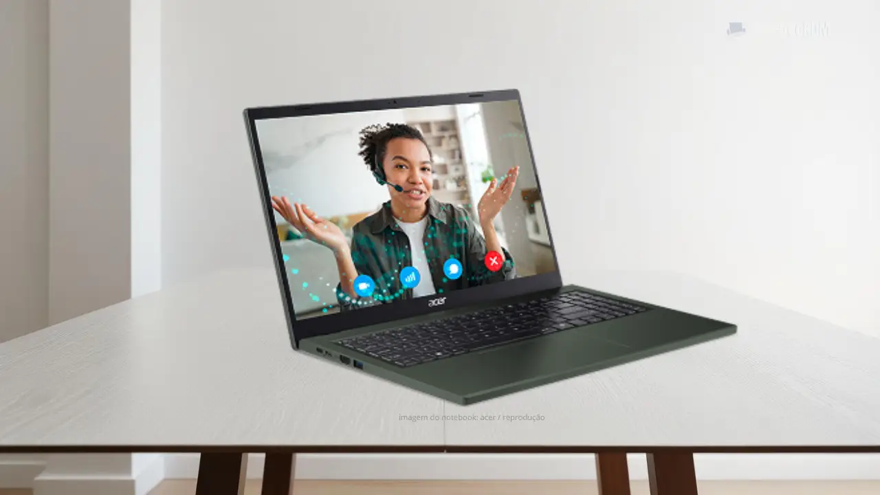 Notebook Aspire Go 15 AG15-51P-39MU para estudo e trabalho