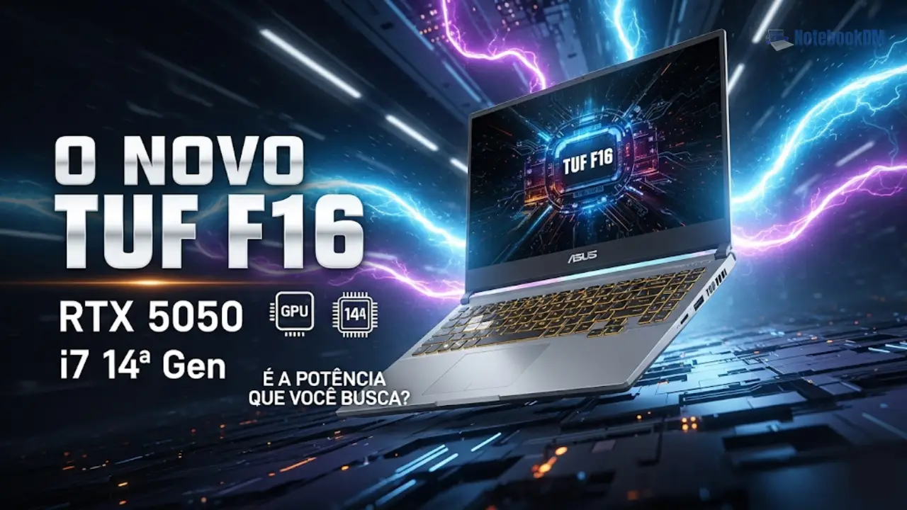 O NOVO ASUS TUF F16 fx608jhr-rv016w com RTX 5050 E I7 14650HX