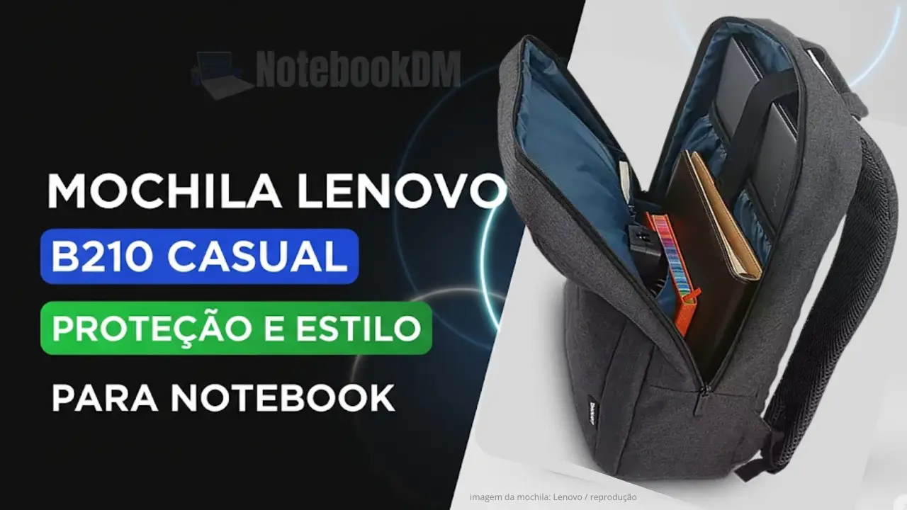 Protegendo Seu notebook: detalhes da Mochila Lenovo B210 Casual
