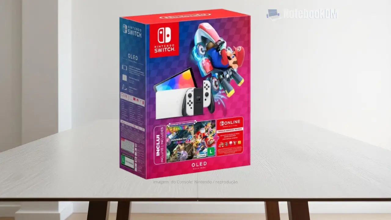 Nintendo Switch OLED 64GB Branco Mario Kart 8 Deluxe: A Evolução da Experiência Híbrida