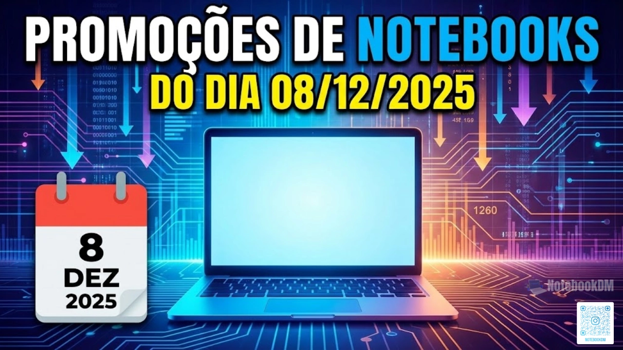 Promoção de Notebook do dia 8-12-2025 *ESTOQUE LIMITADO!* Aproveite, a oferta é válida somente para hoje, *08/12/2025*!