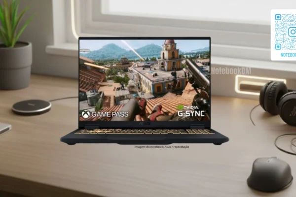 Notebook ASUS TUF Gaming F16 com RTX 5050, Intel Core I5 14450HX e tela 16 polegadas 165Hz