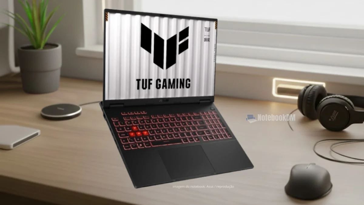 Notebook ASUS TUF Gaming A16 com Ryzen 9 8940HX e RTX 5060 analisado para 2026
