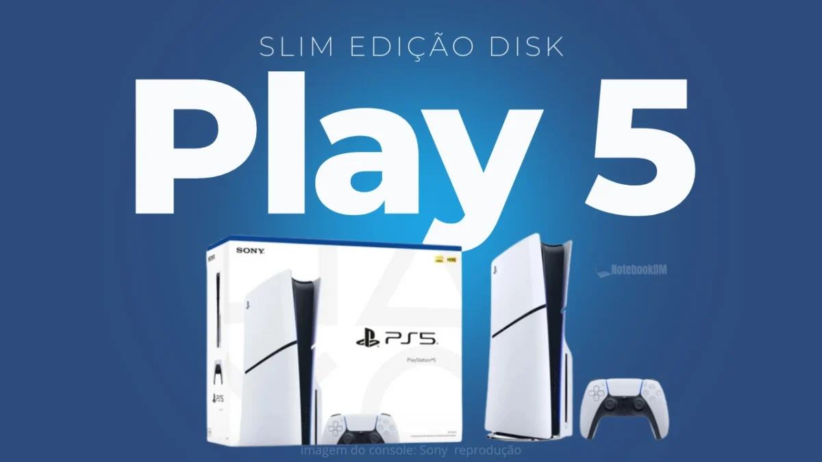 PlayStation 5 Slim edição disco 1TB console Sony com controle DualSense