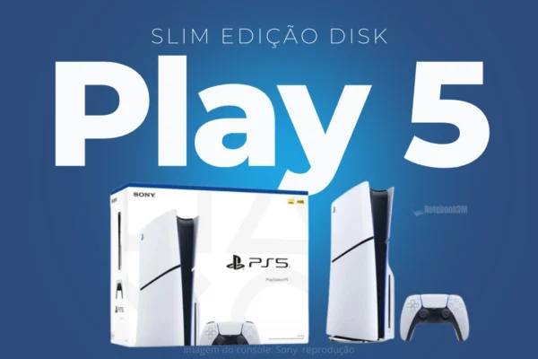 PlayStation 5 Slim edição disco 1TB console Sony com controle DualSense