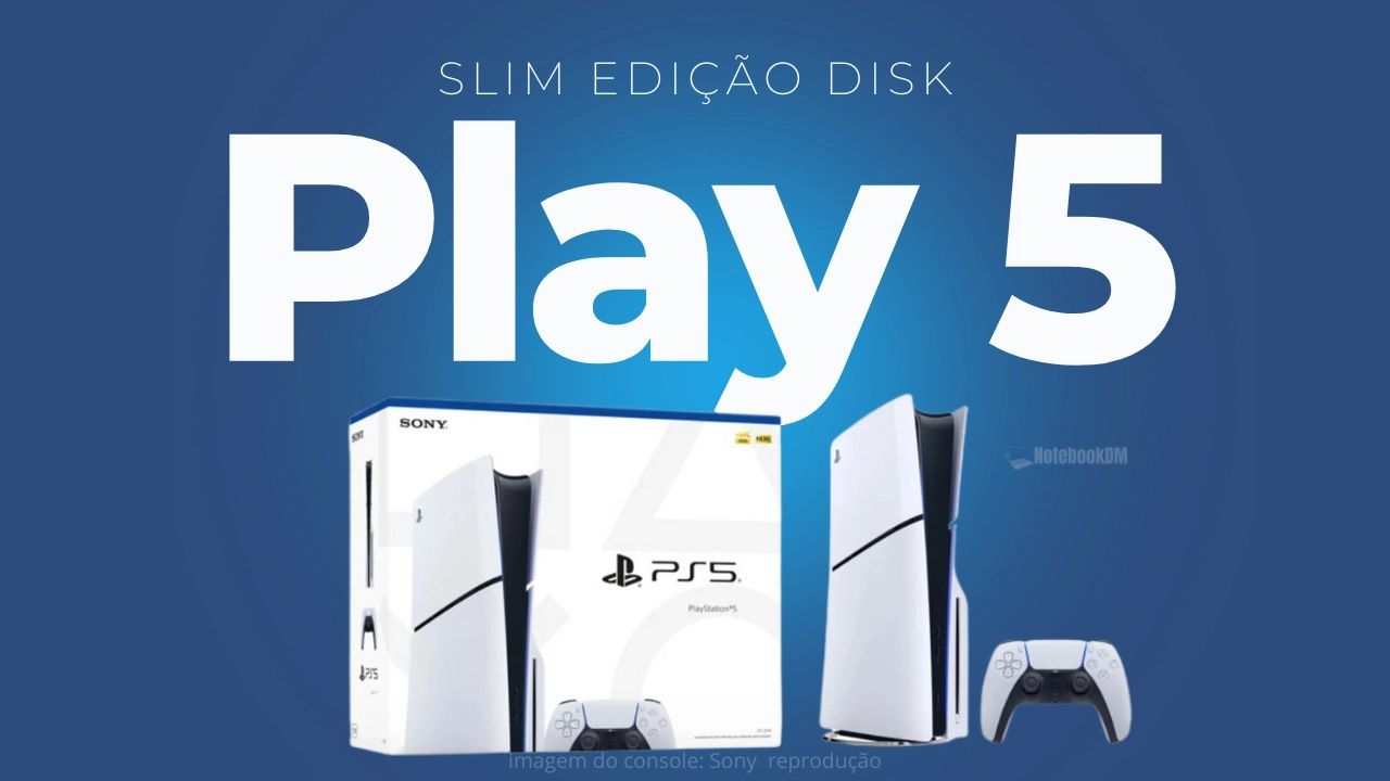 PlayStation 5 Slim edição disco 1TB console Sony com controle DualSense