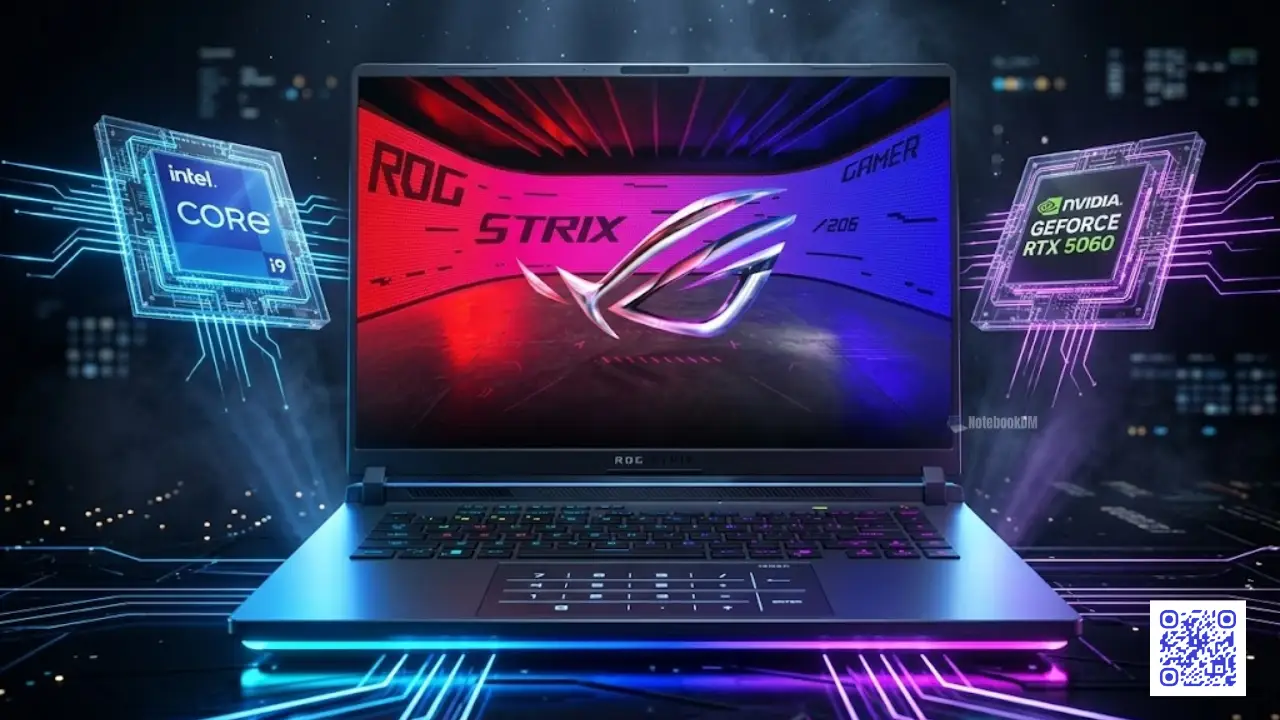 Notebook gamer ASUS ROG Strix G16 com RTX 5060 e I9