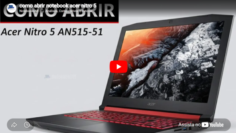 Como abrir o Acer Nitro 5 — parafusos e ferramentas necessárias