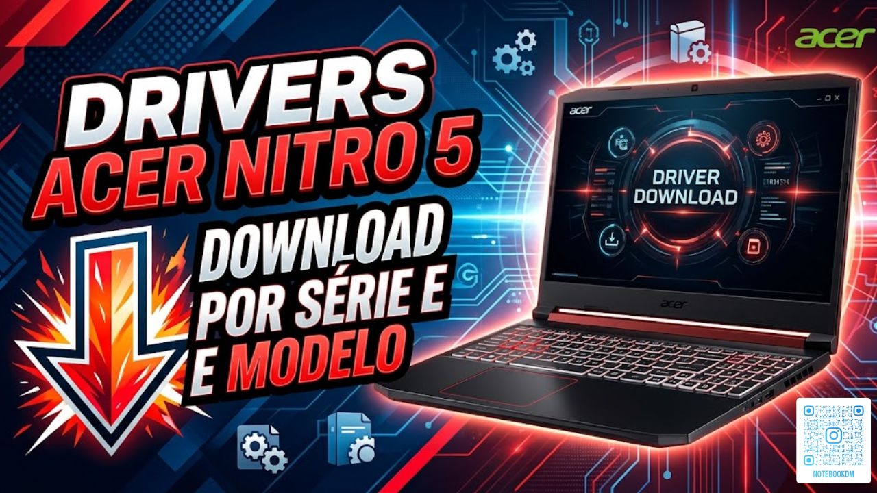 Drivers Acer Nitro 5 — página de download por série Intel e AMD