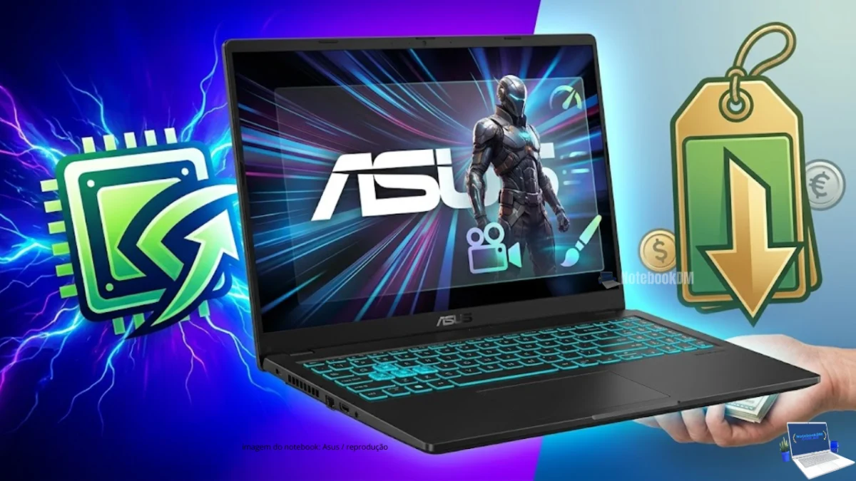 ASUS V16 V3607VU-RP354 — notebook ASUS barato com RTX 4050 e tela IPS 144 Hz