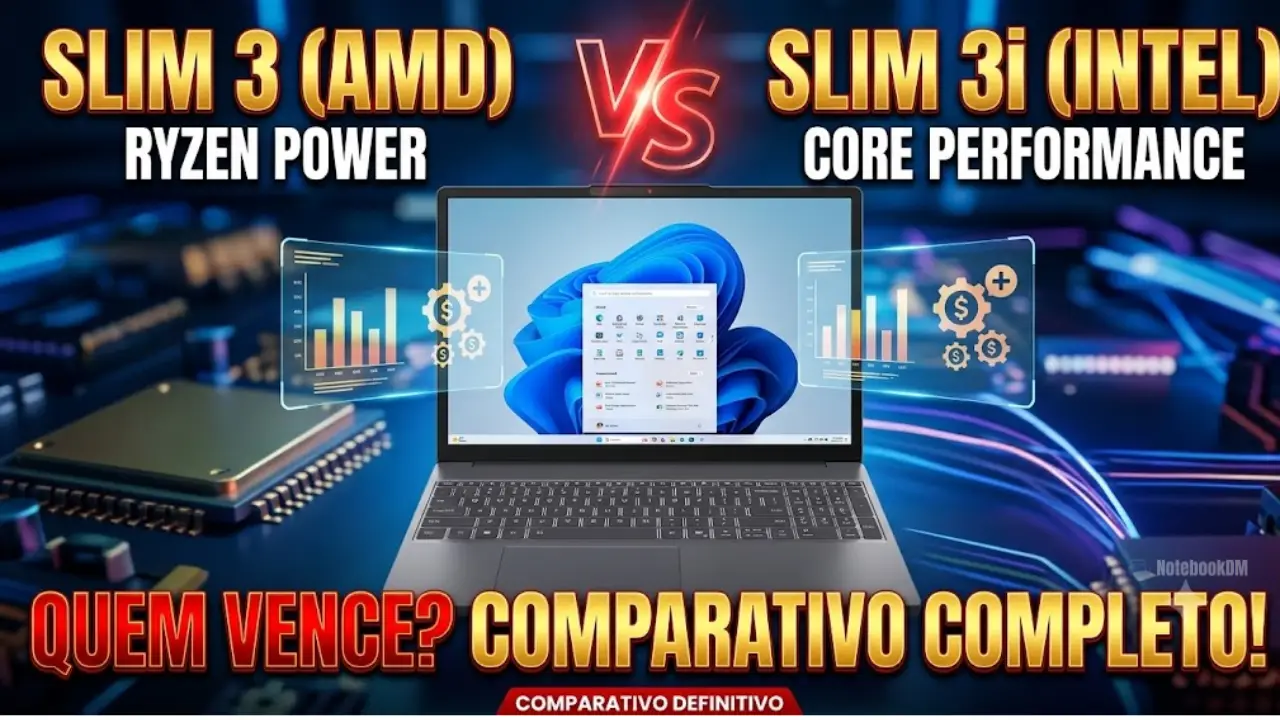 Lenovo IdeaPad Slim 3 e Slim 3i — comparativo de todos os modelos Intel e AMD em 2026