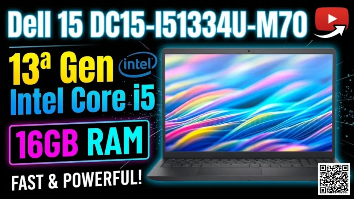 Dell 15 DC15-I51334U-M70 com Intel Core i5-1334U, tela FHD 120Hz e 16GB DDR5