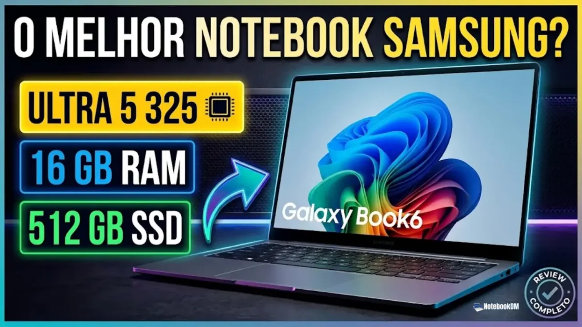 Este Samsung Galaxy Book6 NP760VJG-LA3BR é um Notebook com Processador Potente e avançado