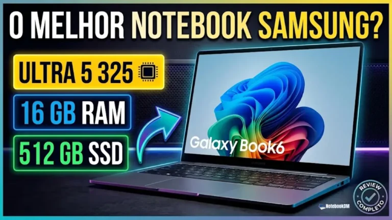 Este Samsung Galaxy Book6 NP760VJG-LA3BR é um Notebook com Processador Potente e avançado