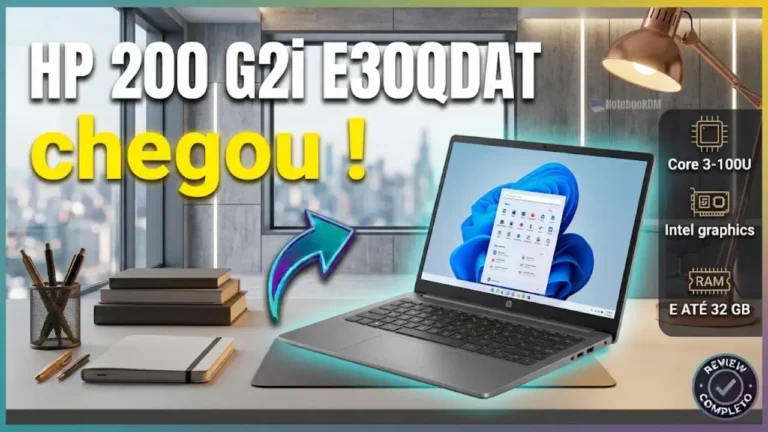 O HP 200 G2i E30QDAT#AK4 é um notebook que vale a pena para trabalhar com tarefas básicas