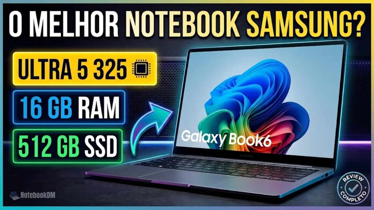 O Galaxy Book6 NP740VJG-LA3BR é um excelente notebook para trabalhar ou estudar