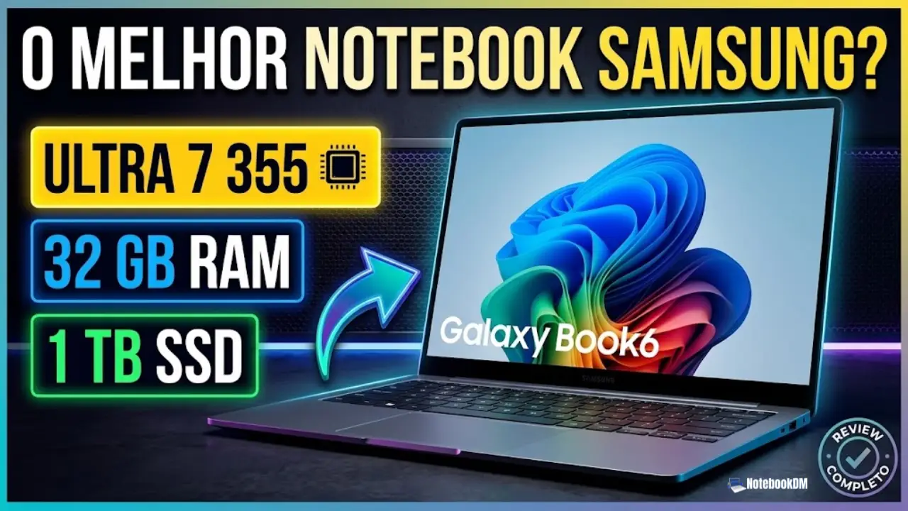 O Galaxy Book6 NP740VJG-LG1BR é um bom Notebook da Samsung de 2026